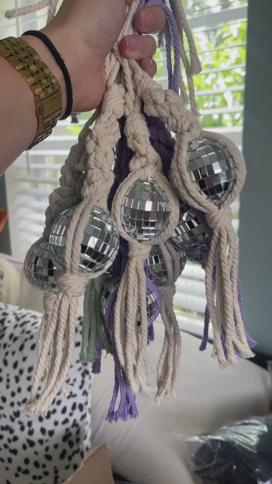 Disco Ball Car Charm